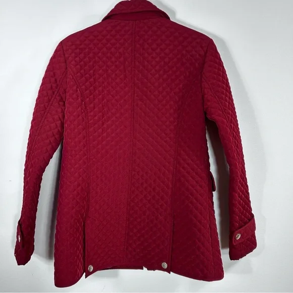 Mackintosh New England Quilted Collared Jacket Cranberry Women’s Size Small - Picture 2 of 14